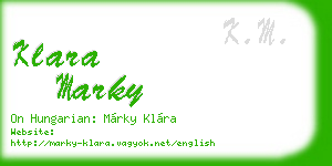 klara marky business card