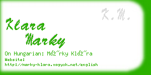 klara marky business card